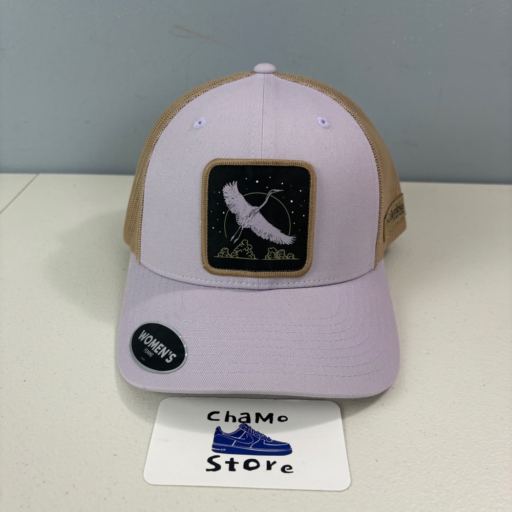 Columbia PFG Mesh Ballcap Pink Beige Adjustable Women's One Size New w/Tags